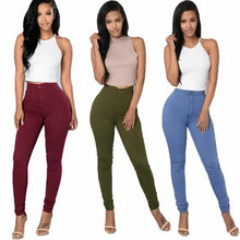 Womens Fashion Solid Leggings Sexy Fitness High Waist Legging Pencil Trousers female trousers  White Black Blue Pants