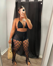 Sexy Women Clothing Hollow Out Cutout out See-through Beach Fishnet Hand Crochet Suit