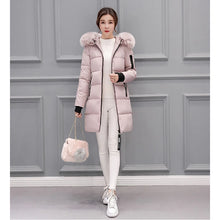 Women Winter Jackets Down Cotton Hooded Tops Plus Size Parkas Mujer Coats Long Coat Fashion Female Fur Collar Outfits New Year
