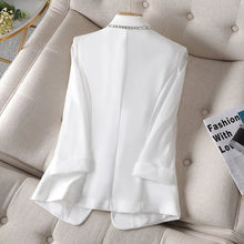 Jacket Women's Clothing Slim Fit Diamond Suit Formal Office Wear Work Jacket Plus Size Button Korean Short Coat Fashion Grace